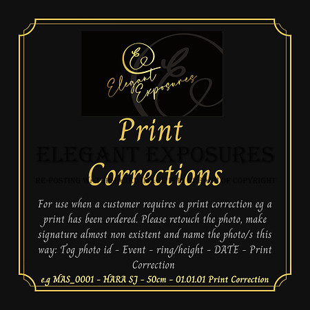 Print Corrections